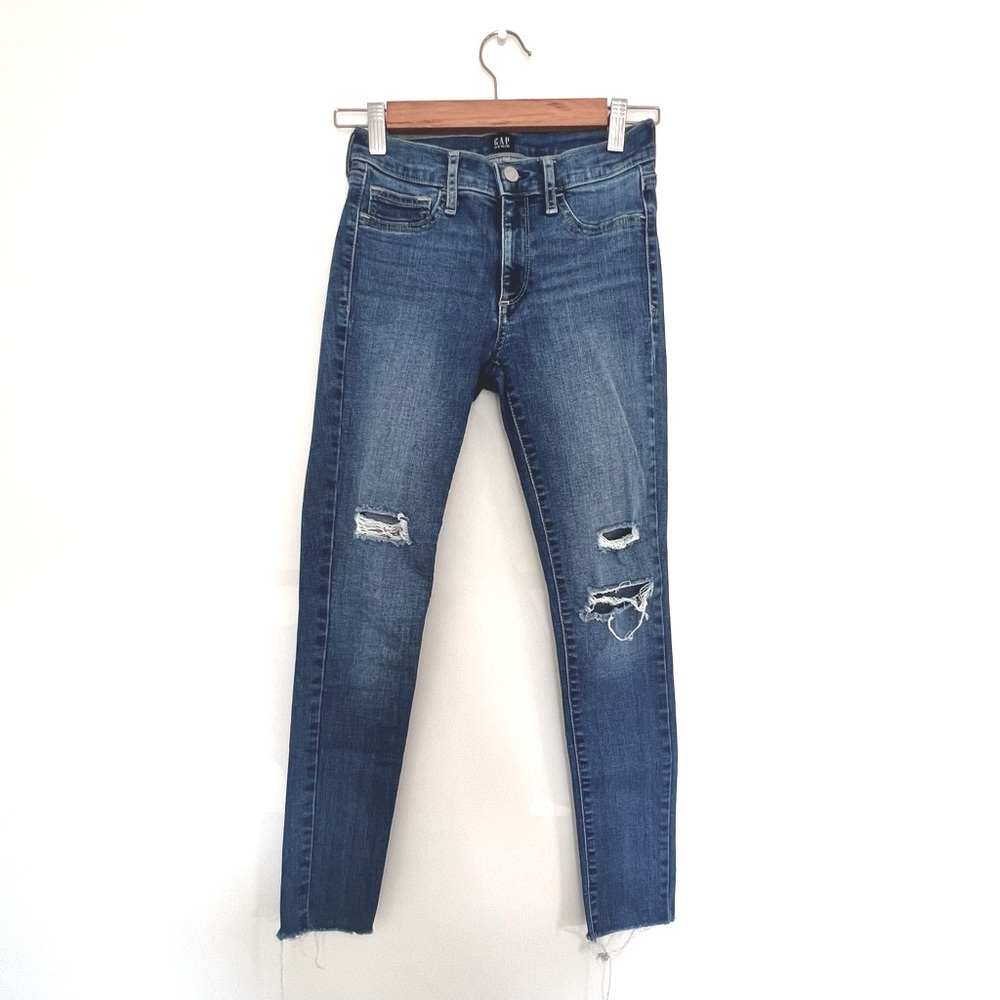 Gap Skinny Leg Ripped Jeans